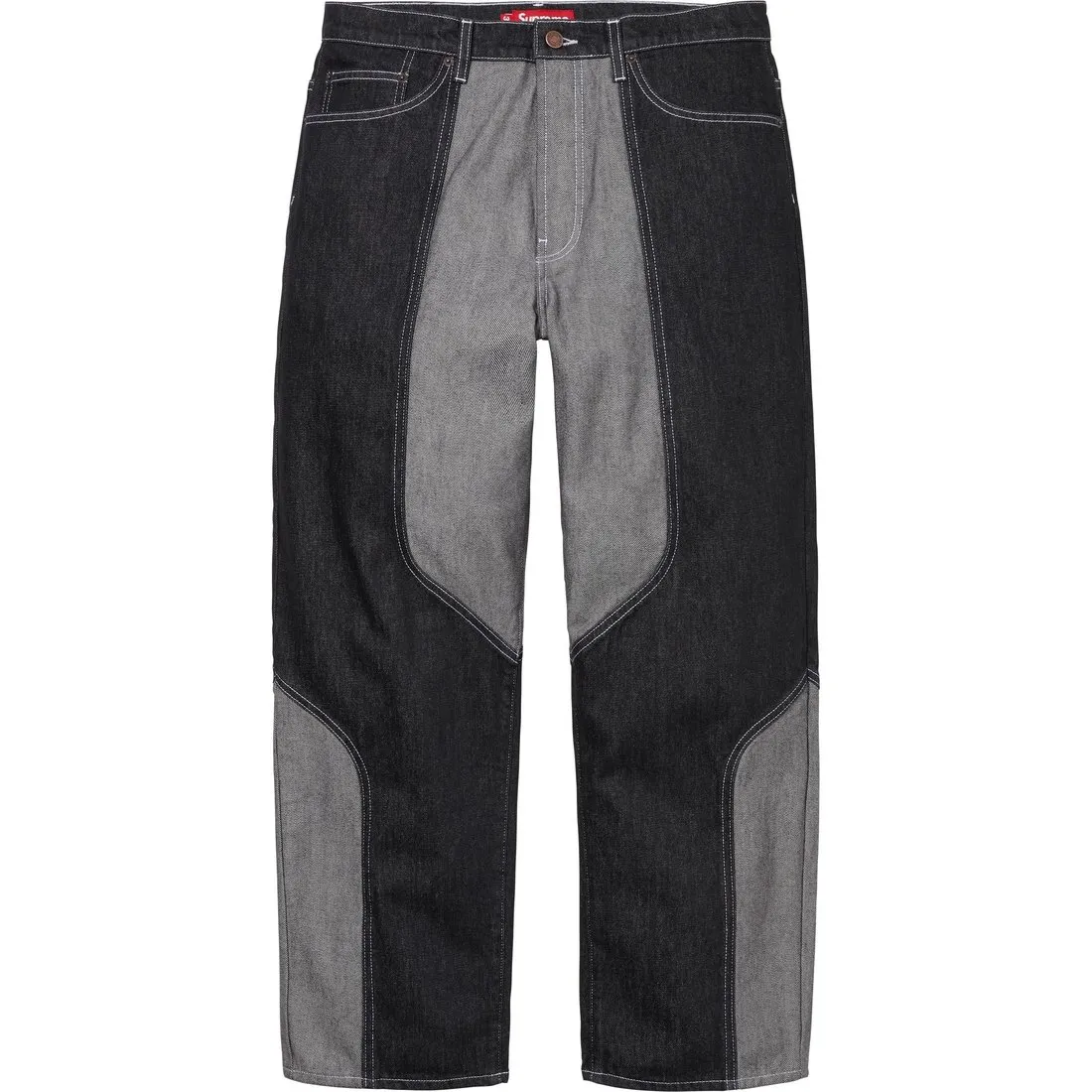 Supreme 2 Tone Paneled Baggy Jean