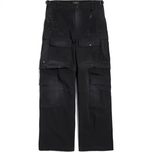 Balenciaga Distressed Oversize Cargo Trousers