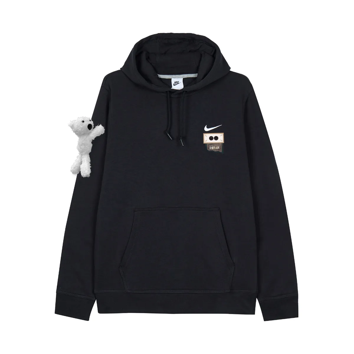 Nike Sweatshirts Unisex Black Hooded Thickened Regular