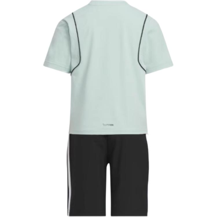 Детский спортивный костюм adidas climacoolsportswear / (салатово-черный) — фото 2