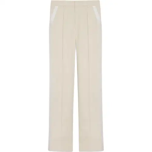 SAINT LAURENT Straight Leg Tuxedo Trousers
