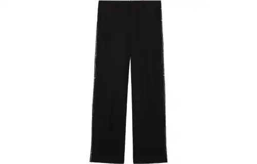 Burberry Casual Pants Men's Black Moderate Straight Fit Pants