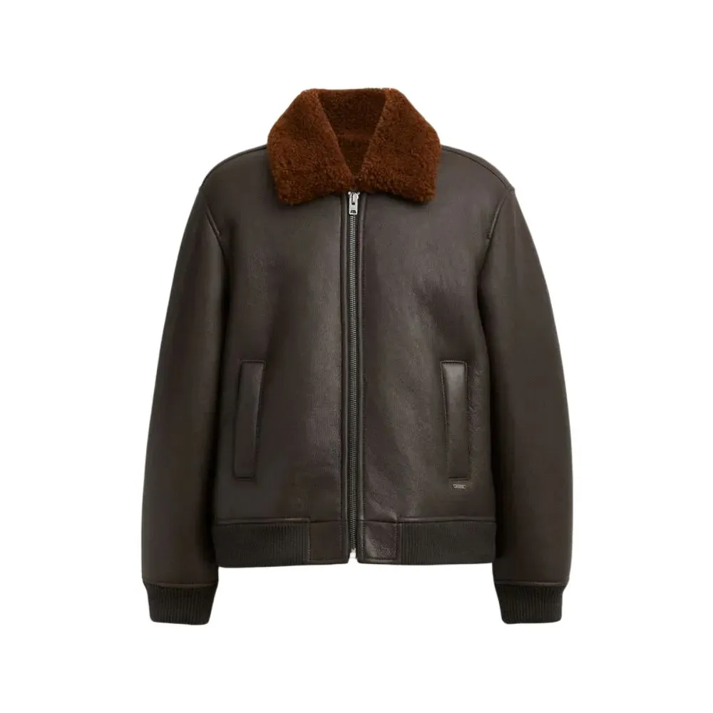 COACH Leather Jacket Men's Dark Umber