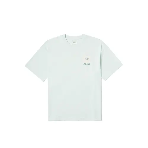 Vans T Shirts Unisex Mint Green Crew Neck Moderate
