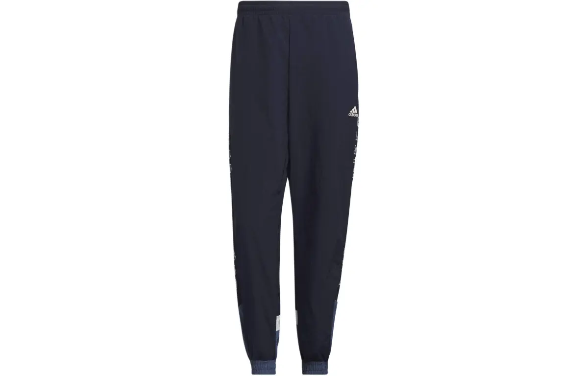 Adidas Wording Woven Sweatpants Unisex Dark Blue