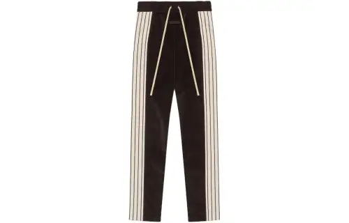 Fear of God SS24 Season 8 Collection Cotton Velvet Striped Forum Pant Velvet Striped Trousers Casual Pants Uniform for Men and Women Mocha/Mocha
