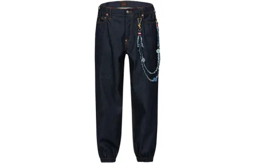 EVISU Jeans Men's Denim Blue Moderate Cuffed Pants