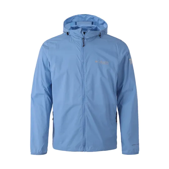 Columbia Breathable, Waterproof, Abrasion Resistant, UV Protection Sun Protection Clothing Men's Blue