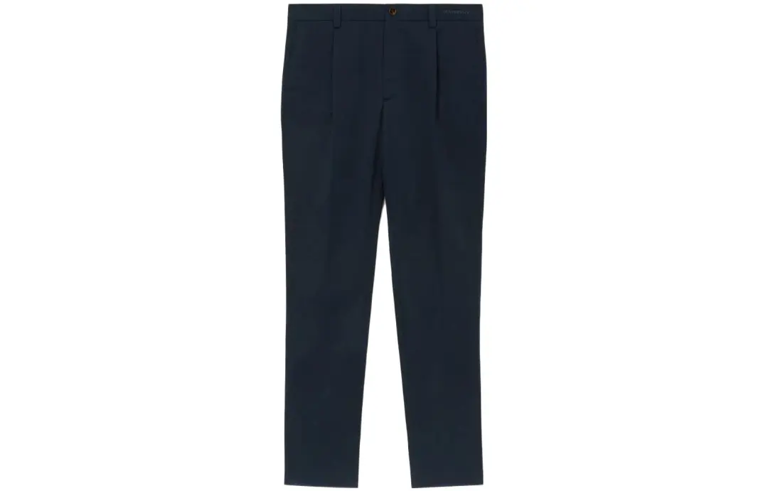 Burberry straight-leg cotton tailored trousers