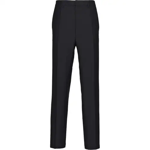 Prada triangle-logo wool-mohair trousers