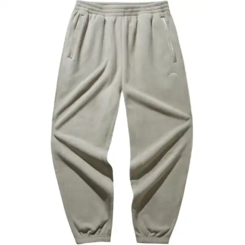 Anta Sports Life Collection Fleece Lined Thermal Casual Knitted Sweatpants Men's Oak Khaki