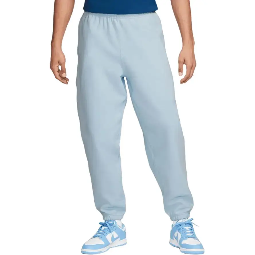 Nike Solo Swoosh Fleece Joggers Knitted Sweatpants Men's Blue