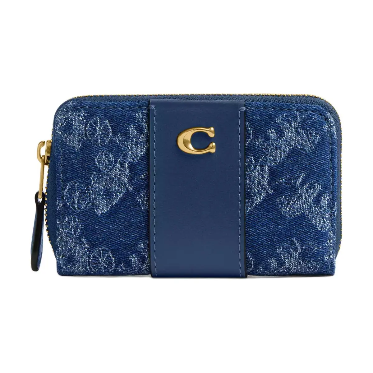 COACH Essential Denim Wallet, Card Holder Mini Women's Dark Blue