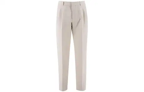 Loro Piana Casual Pants Men's Ecru Straight Fit Pants