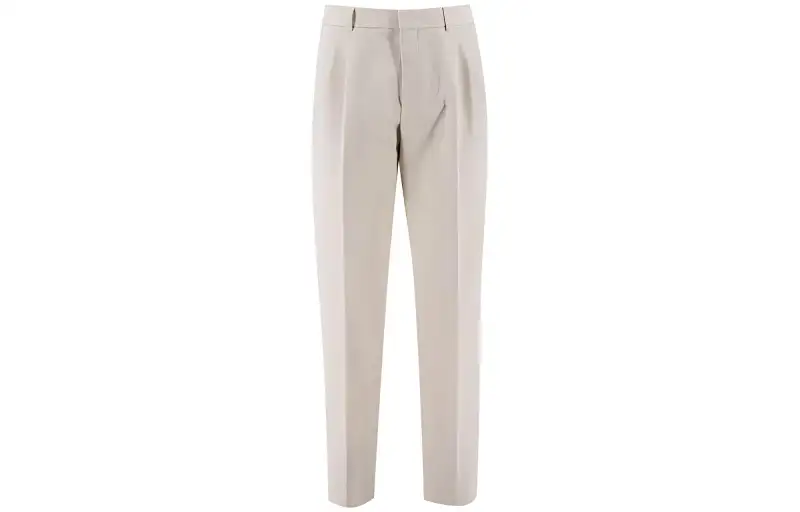 Loro Piana Casual Pants Men's Ecru Straight Fit Pants