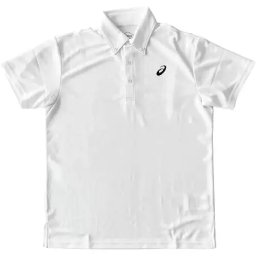 ASICS Polo Shirts Men's White Polo Collar Moderate Straight Fit