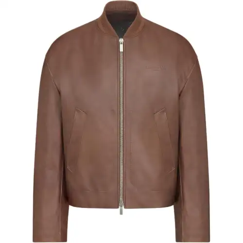 DIOR FW24 Leather Jacket Men's Brown