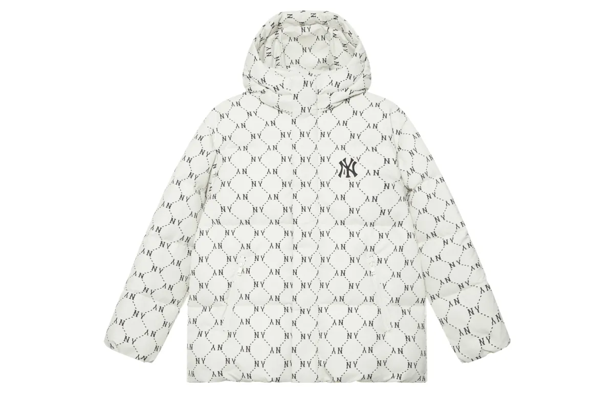 MLB MONOGRAM Down Jacket Unisex Dark Cream