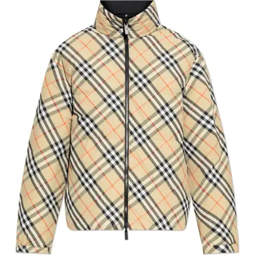 Burberry Checked Zip Up Reversible Padded Jacket