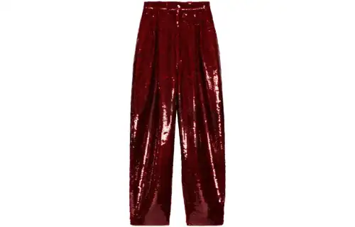 GUCCI Casual Pants Men's Red Moderate Tapered Pants