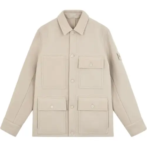 STONE ISLAND Logo Patch Buttoned Jacket