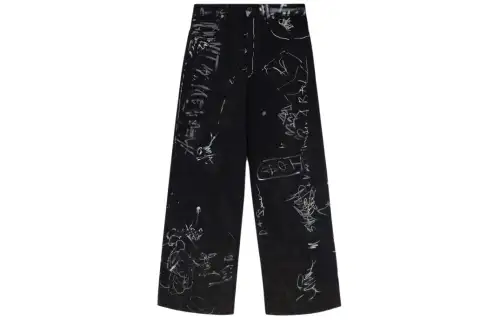 Balenciaga Casual Pants Unisex Black