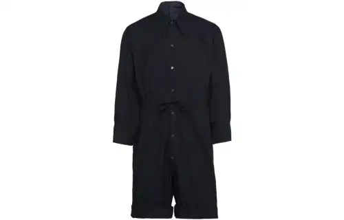 PRADA Jumpsuits Men's Black Lapel Moderate