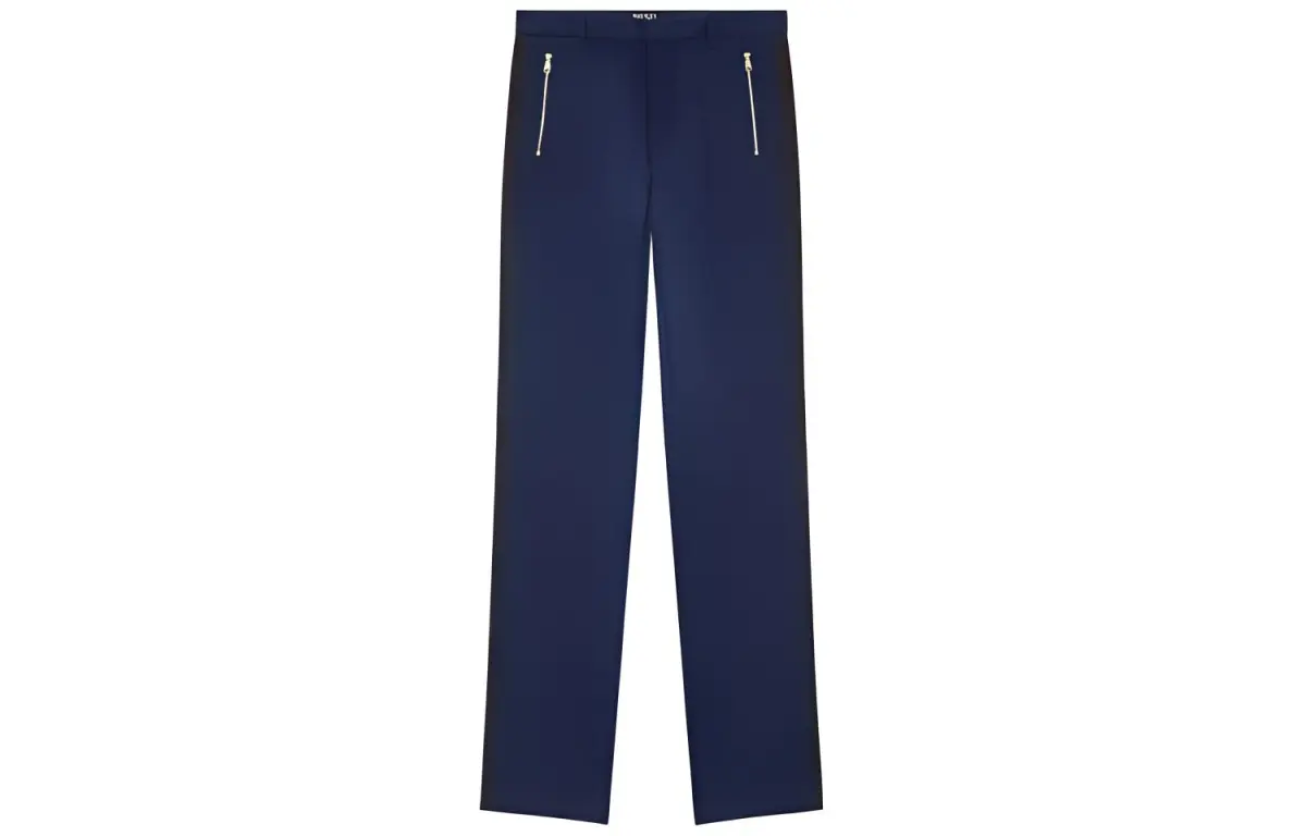 DIESEL Casual Pants Men's Blue Moderate Wide Leg Pants