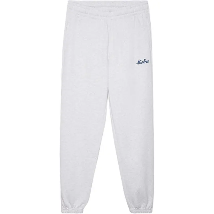New Era FW24 Casual Comfort Cuffed Fleece Knitted Sweatpants Unisex Light Gray