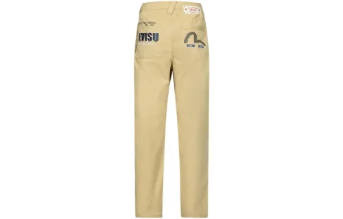 EVISU Casual Pants Men's Apricot Moderate Slim Fit Pants