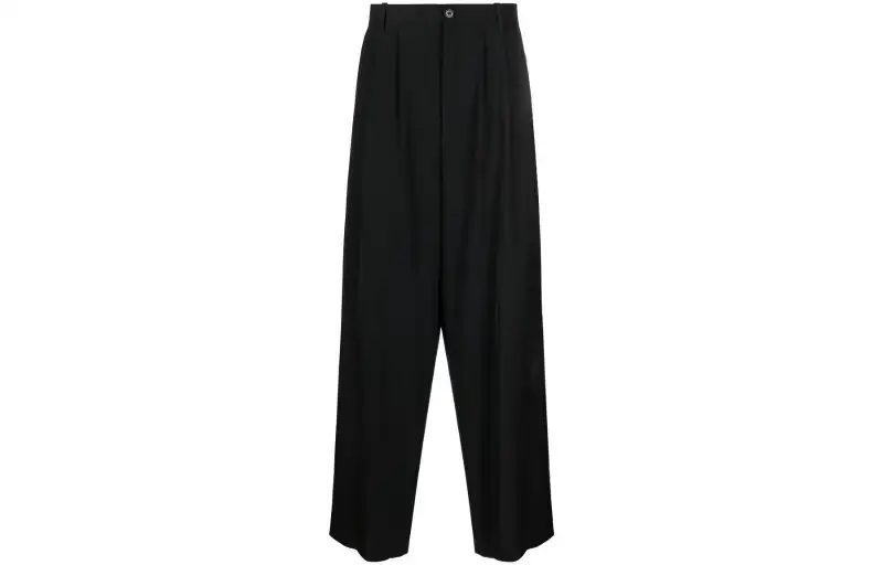 THE ROW Casual Pants Men's Black Straight Fit Pants