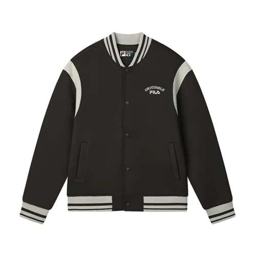 FILA ORIGINALE Baseball Jacket Men's Coffee Brown Umber