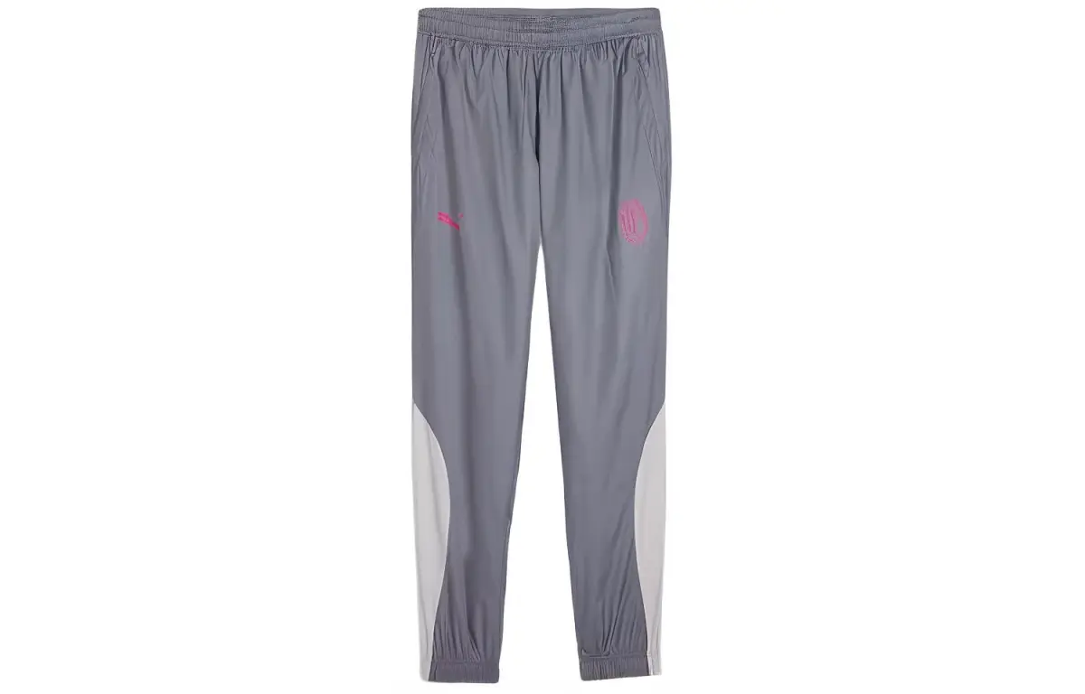 PUMA AC Beige Blue Casual Pants Men's Gray