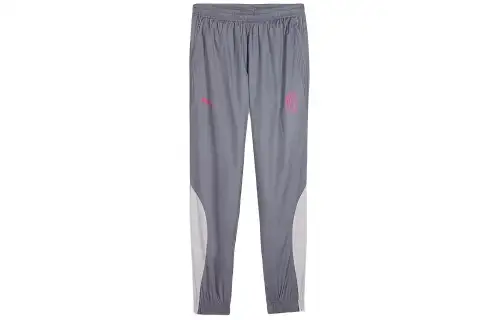 PUMA AC Beige Blue Casual Pants Men's Gray