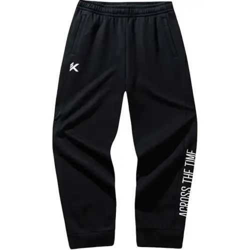 Anta Basketball Collection Comfortable Casual Fleece Lined Minimalist Style Elastic Cuff Knitted Sweatpants Men's