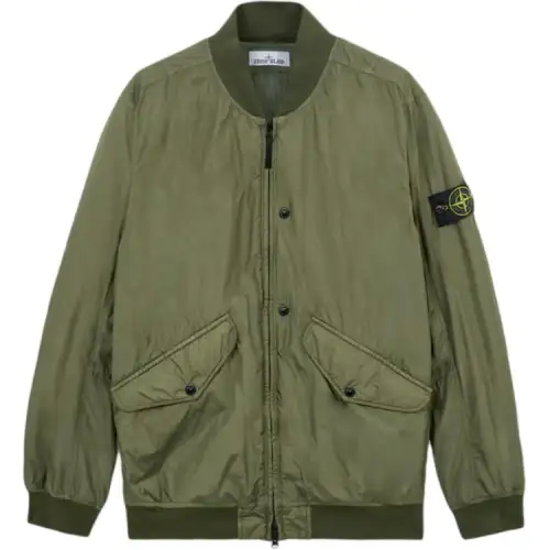STONE ISLAND Logo Patch Bomber Jacket