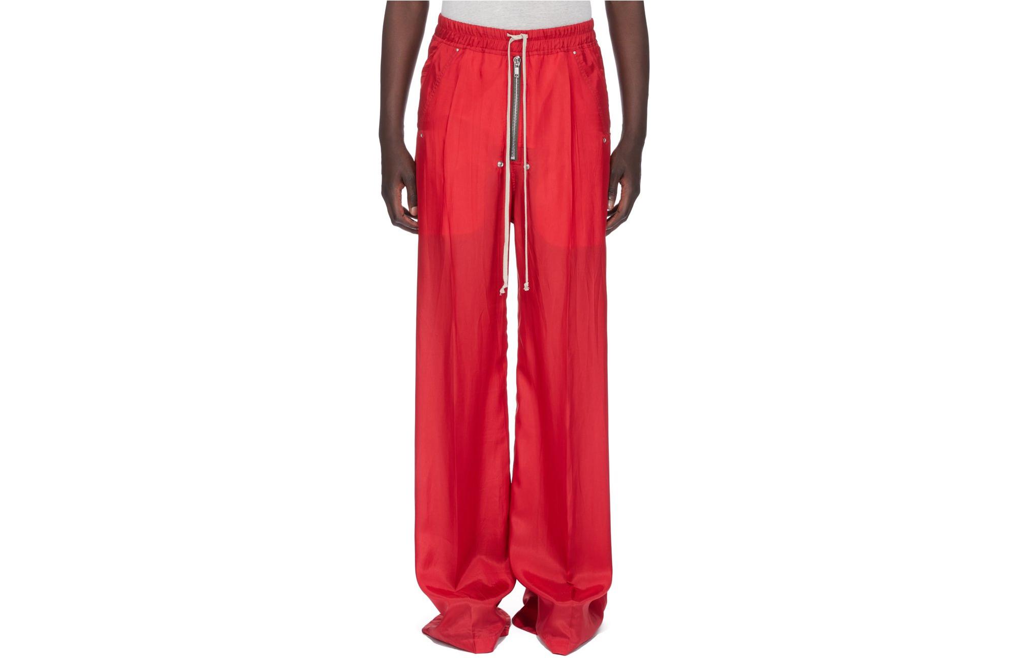 RICK OWENS Textured Straight Trousers