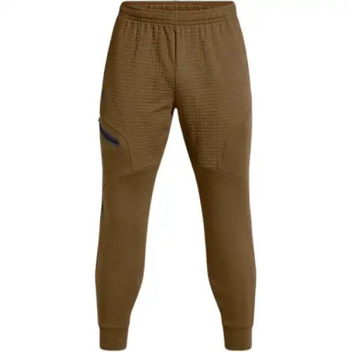 Under Armour Unstoppable Fleece Grid Joggers Knitted Sweatpants Men's Earth Wolf Tone