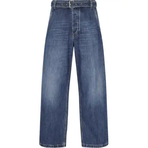 Bottega Veneta Belted Cargo Denim Trousers