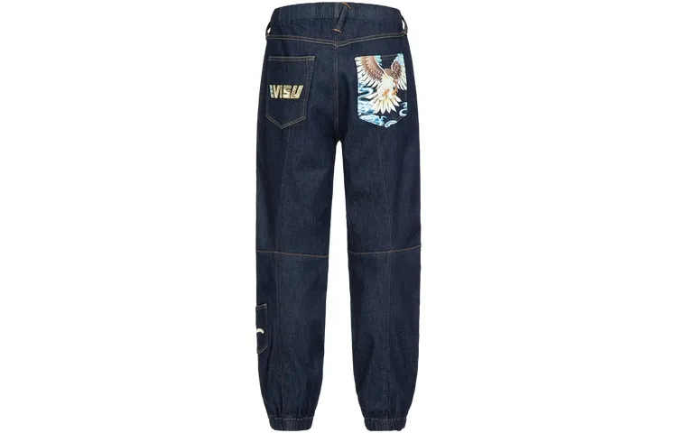 EVISU Jeans Men's Denim Blue Moderate Cuffed Pants