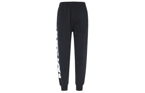 Jordan Letter Pattern Fleece Lined Breathable Minimalist Fashion Casual Pants Men's Black