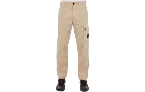 STONE ISLAND Casual Pants Men's Dove Gray Moderate Straight Fit Pants