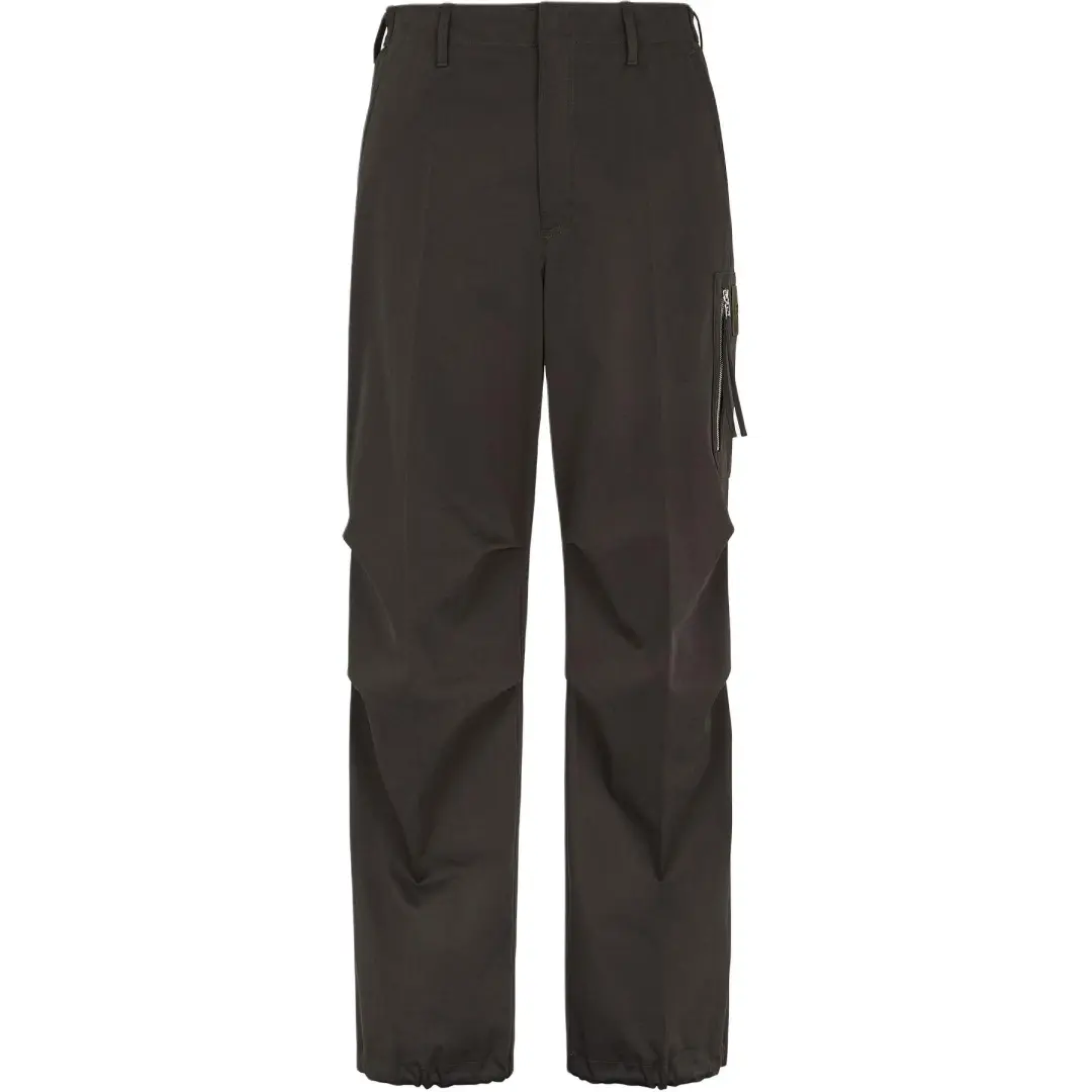FENDI Logo Patch Straight Leg Trousers