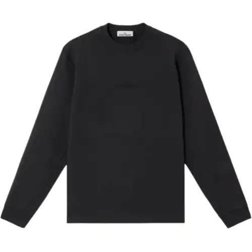 STONE ISLAND SS25 Sweatshirts Men's Black Crew Neck Moderate