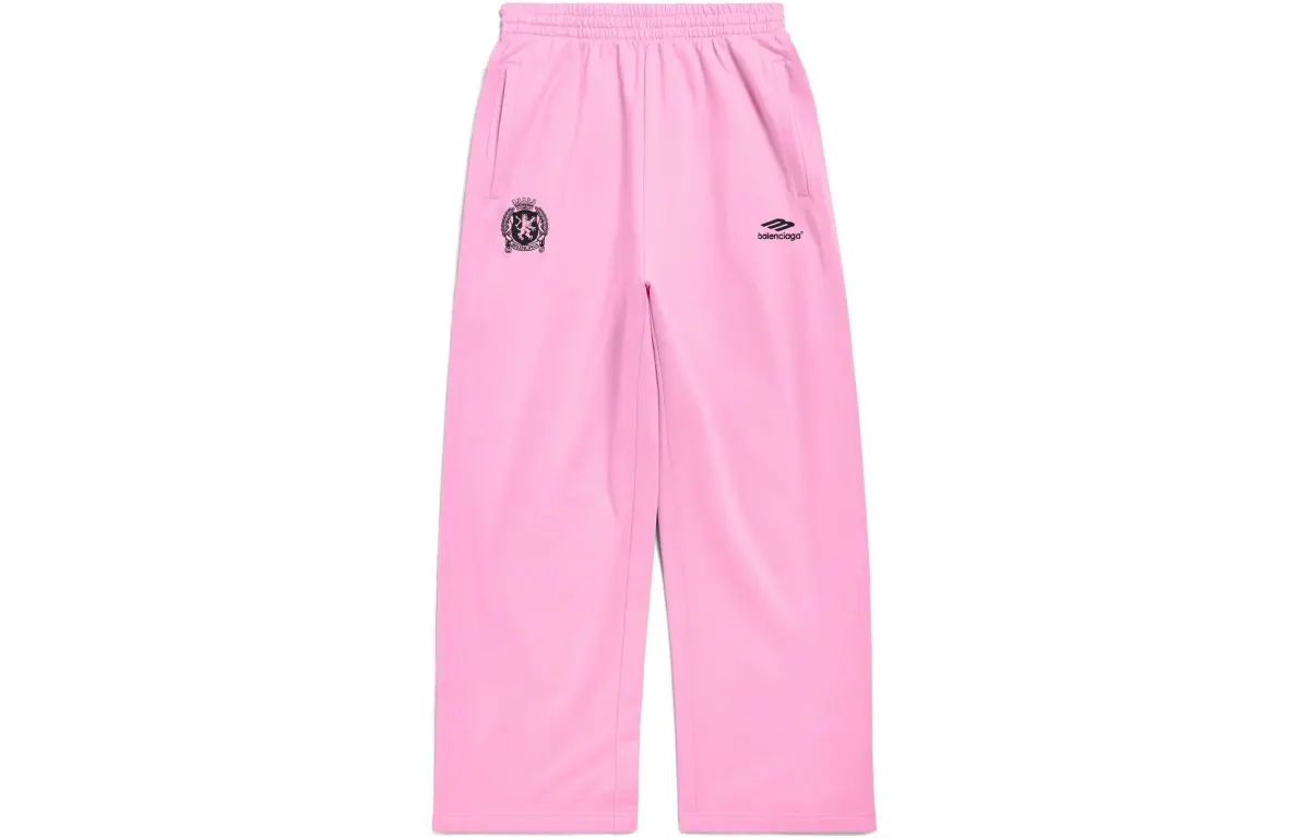 Balenciaga SS24 Knitted Sweatpants Loose Fit Unisex Pink