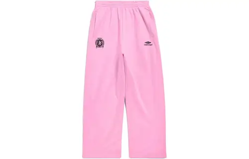 Balenciaga SS24 Knitted Sweatpants Loose Fit Unisex Pink