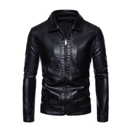LISENPOK Leather Jackets Unisex Lapel Moderate