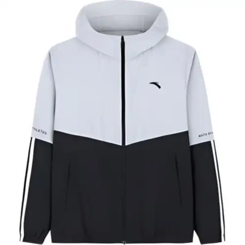 Anta Variety Training Collection Trench Coat Men's Microchip Gray/Basic Black