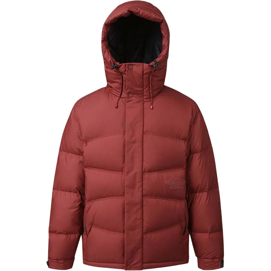 SALOMON Down Jacket Unisex Dark Red