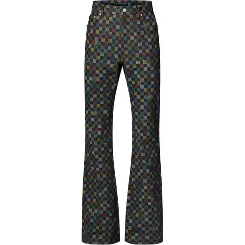 LOUIS VUITTON Damier Flared Denim Pants